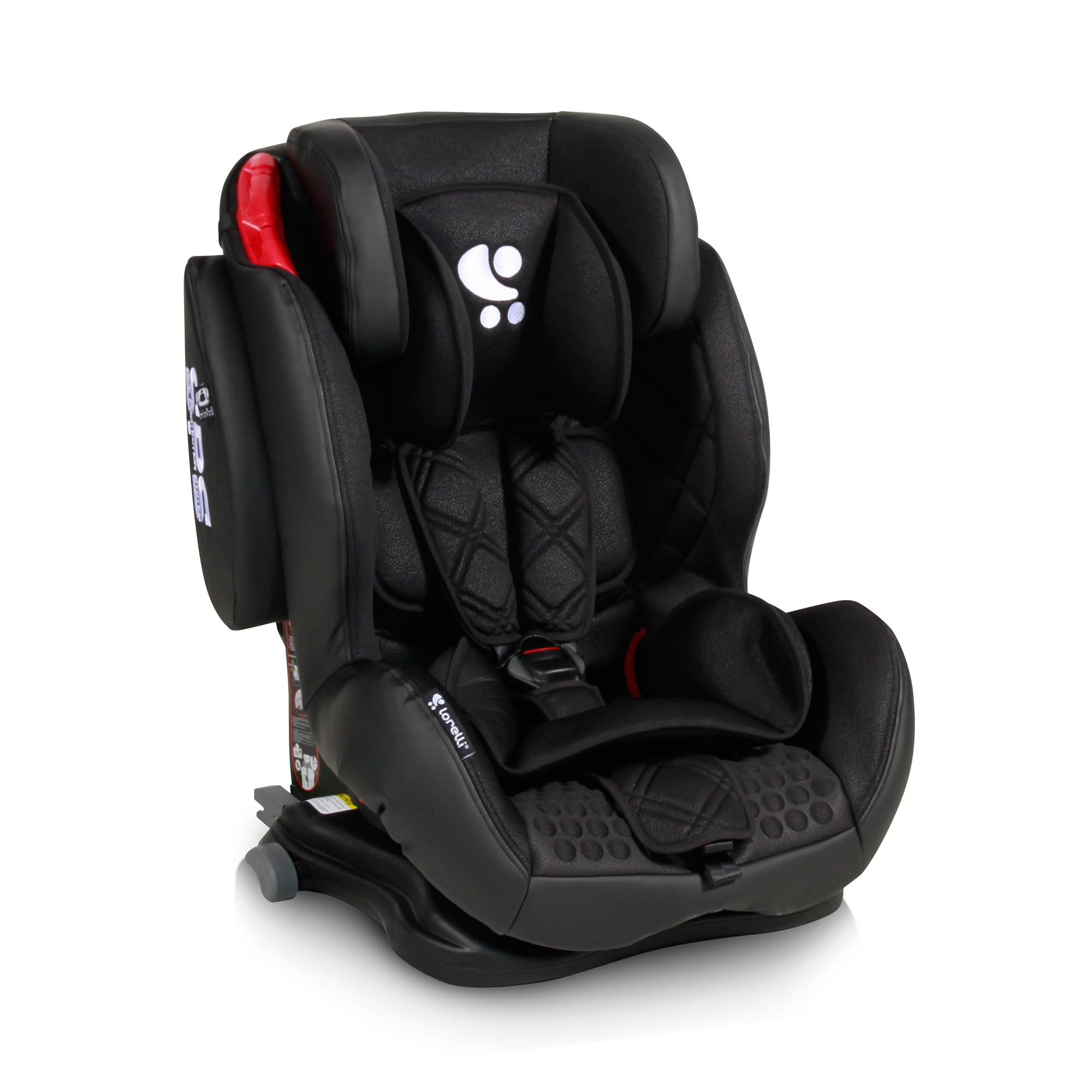 scaun auto copii lorelli premium titan +sps isofix - black leather