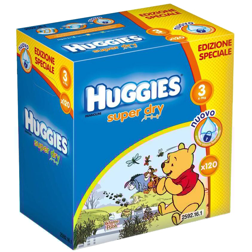 scutece huggies super dry disney box 3,120 buc, 4 - 9 kg