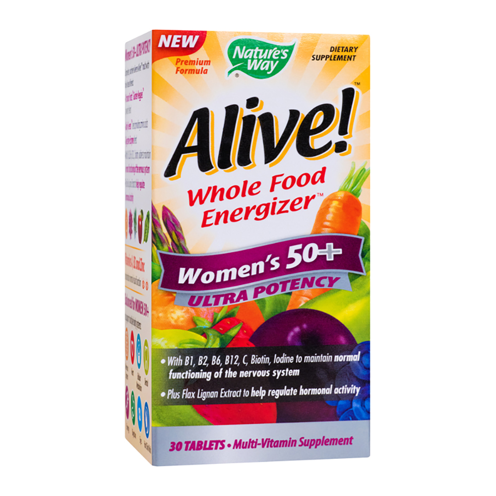 Alive Women’s 50+ Ultra, 30 tablete filmate, Nature’s Way, Secom 50+ imagine 2022 protejamcopilaria.ro