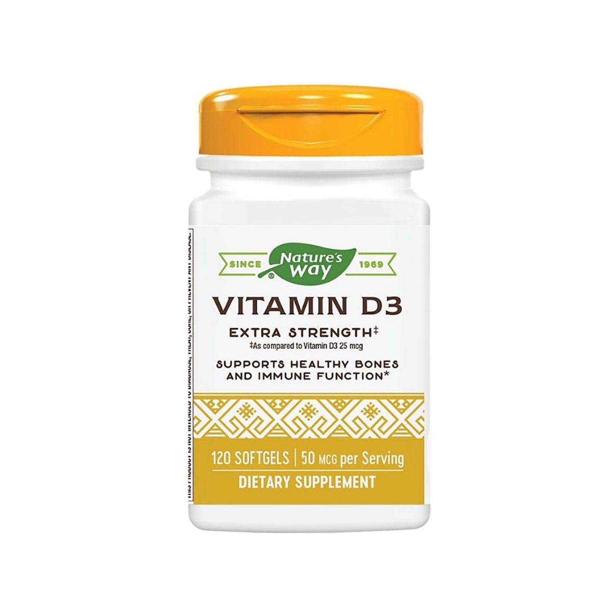 Vitamin D3 2000UI, adulti, 120 capsule moi, Secom Natures Way imagine noua