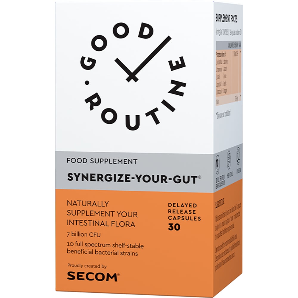 Synergize-Your-Gut, 30 capsule vegetale, Good Routine, Secom Alte