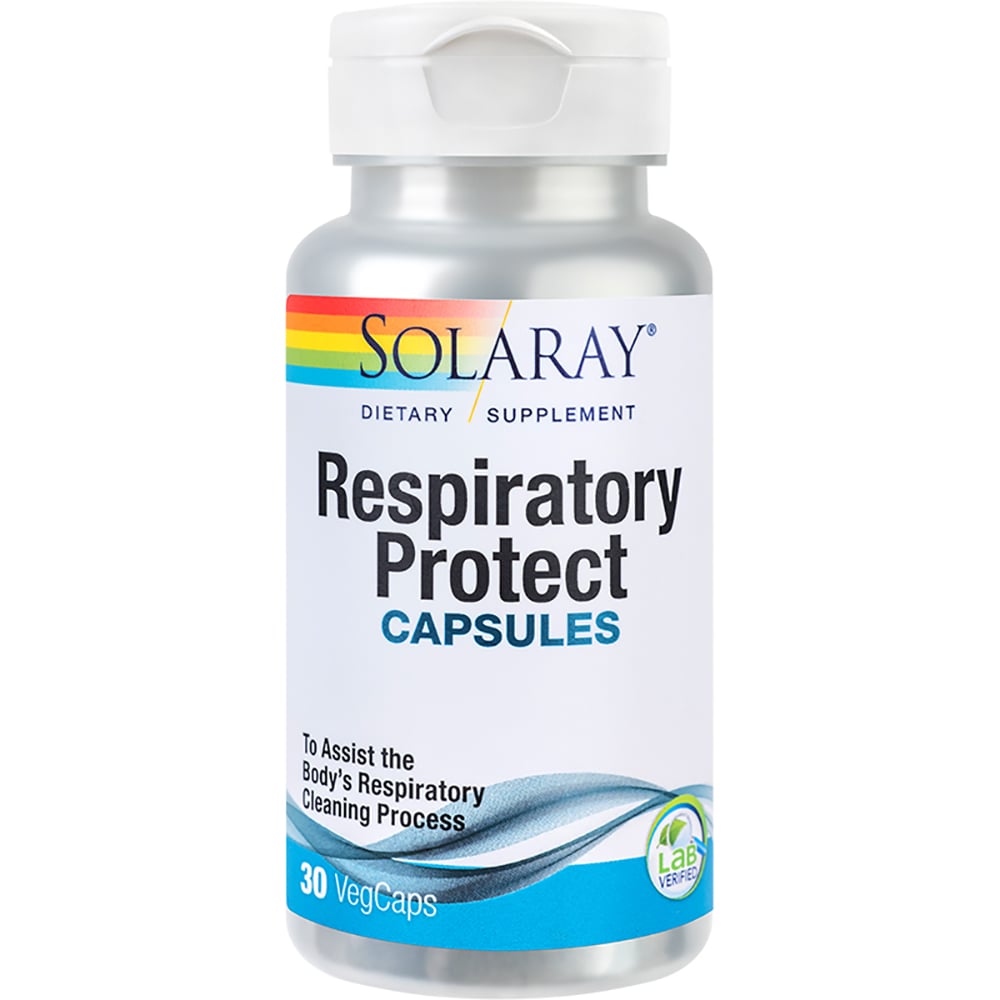 Respiratory protect, 30 capsule vegetale, solaray, secom