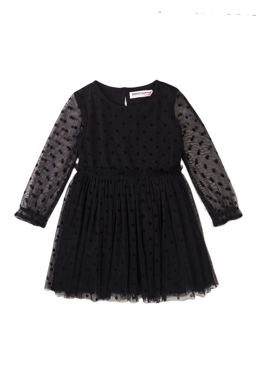 Rochie cu maneca lunga Minoti, Sequin, Black Dots