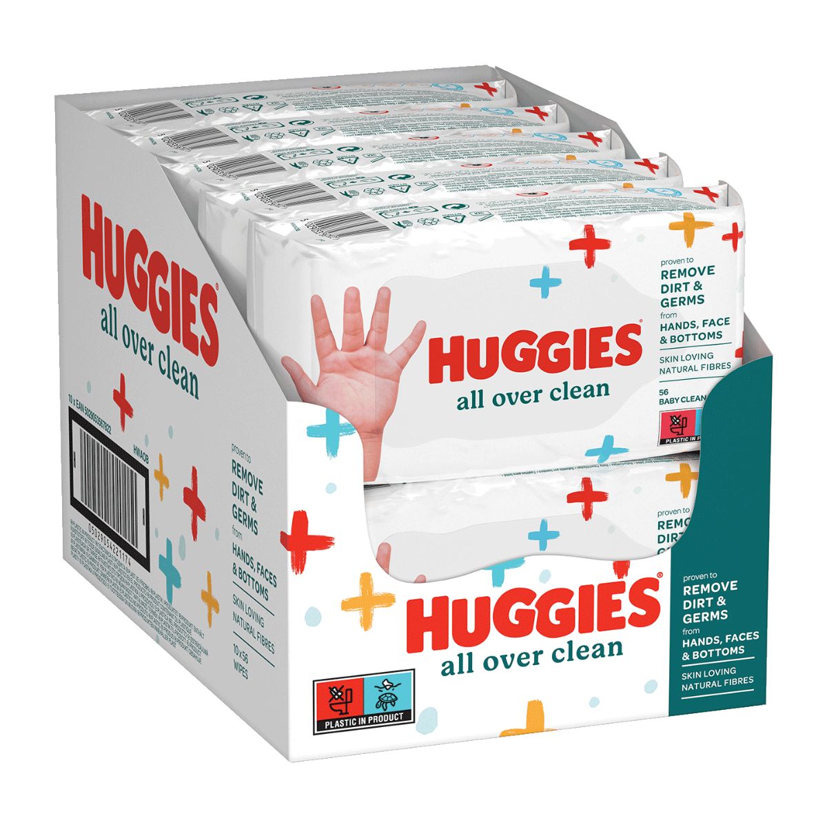 Servetele umede pentru bebelusi Huggies, All over clean, 56 x 10, 560 buc (10 imagine noua responsabilitatesociala.ro