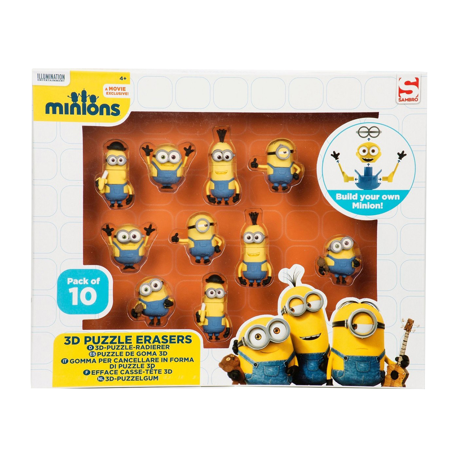set 10 radiere 3d minions