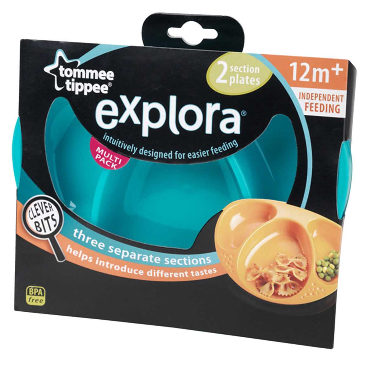 set 2 farfurii compartimentate tommee tippee