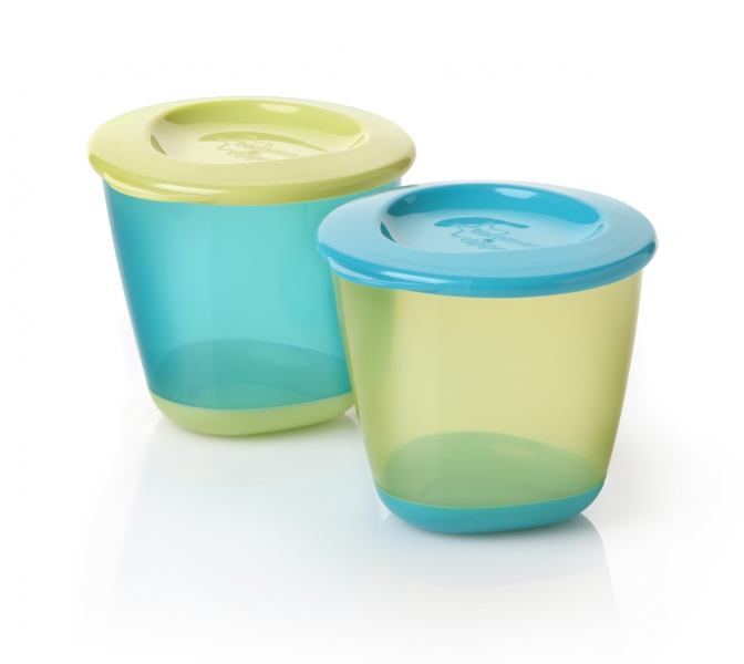 set 2 recipiente cu capac pentru stocarea hranei, tommee tippee explora