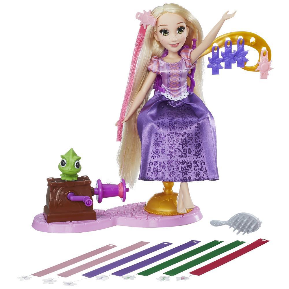 set accesorii si papusa disney princess - salonul panglicilor regale al lui rapunzel