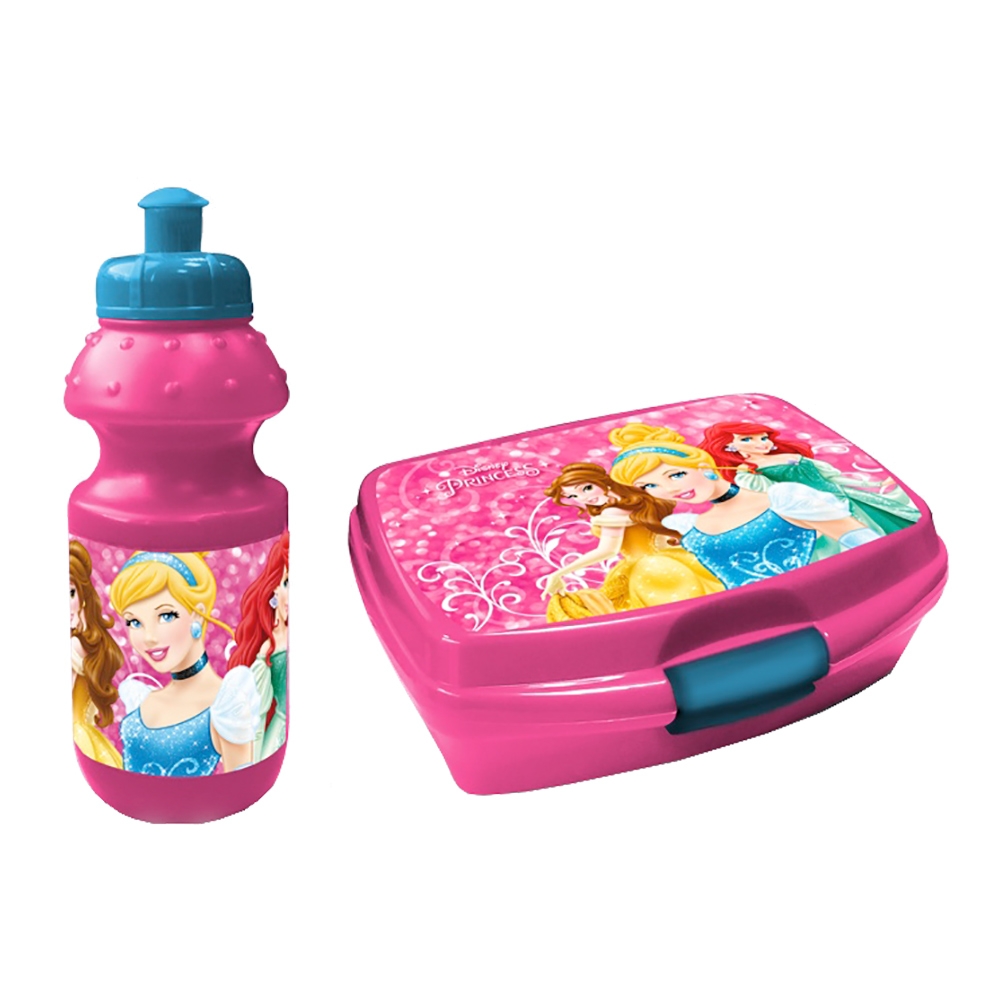 set cutie pentru pranz si termos disney princess