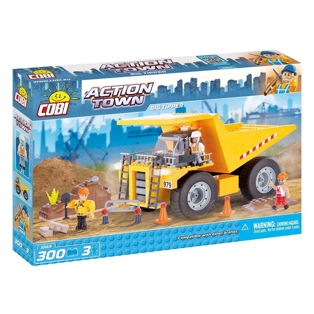 set de constructie cobi action town - basculanta