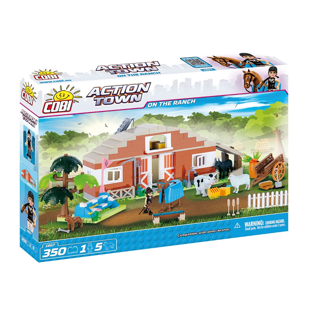 set de constructie cobi action town - la ferma