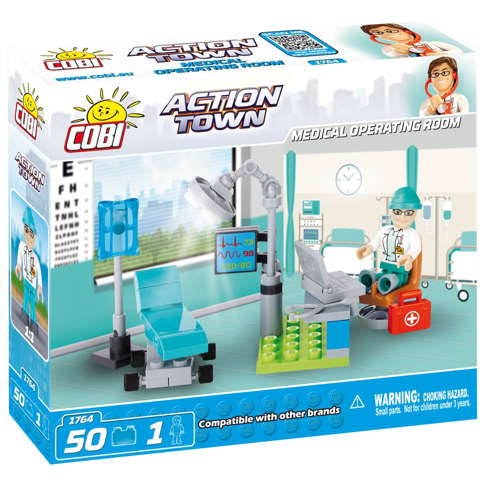set de constructie cobi action town - sala de operatii