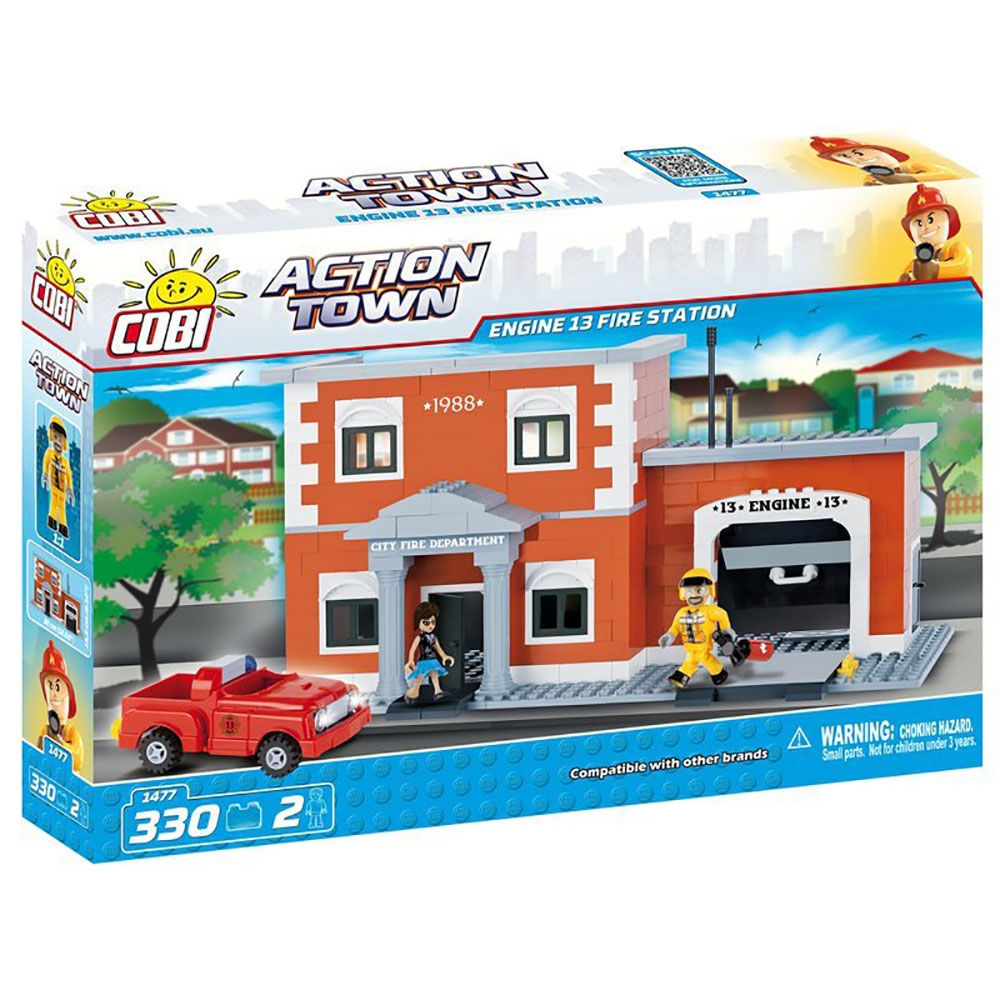 set de constructie cobi action town - sectia de pompieri 13