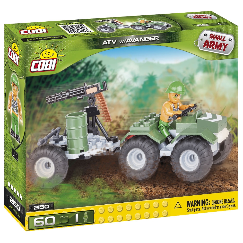 set de constructie cobi small army - atv avenger