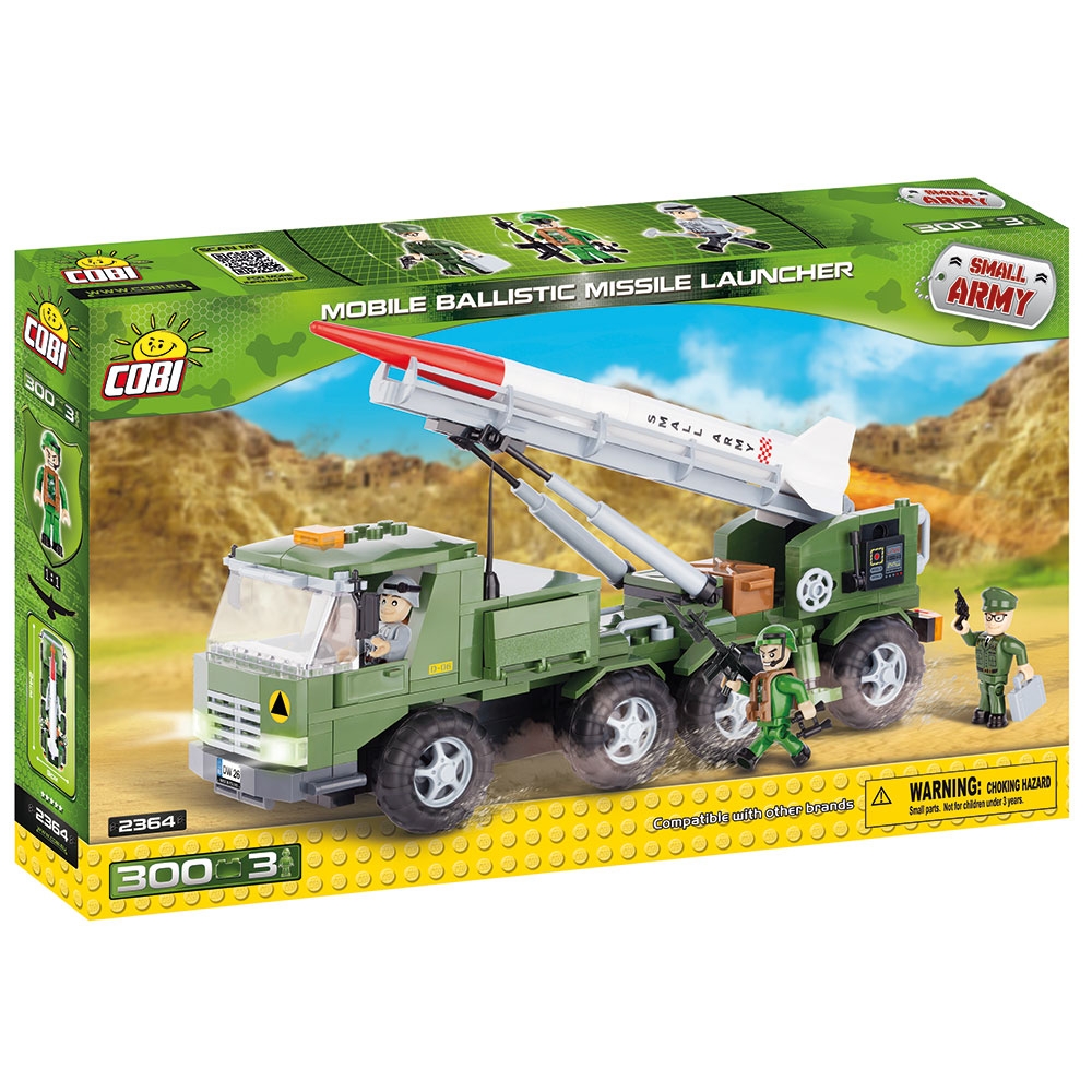 set de constructie cobi small army - lansator mobil de rachete balistice