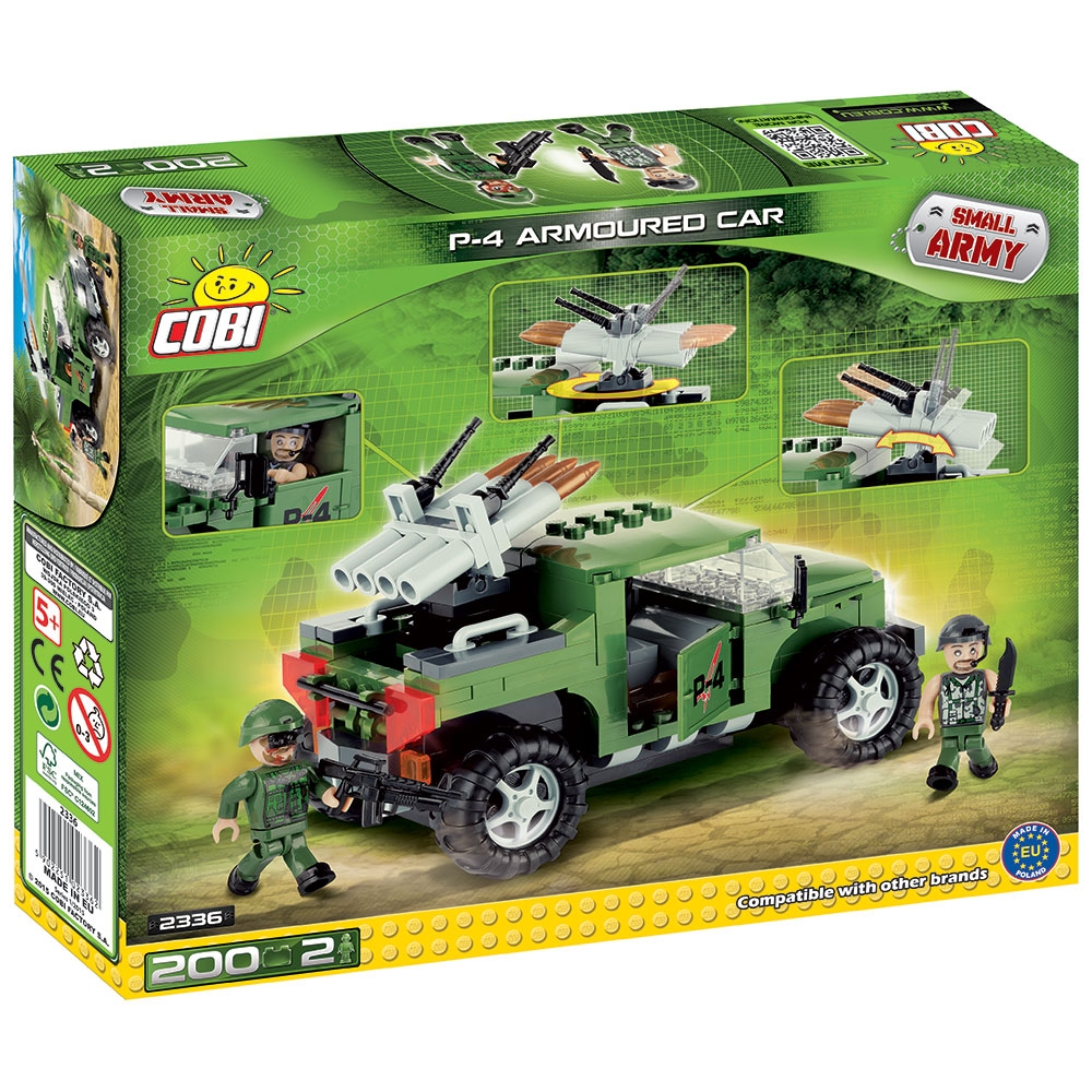 set de constructie cobi small army - masina blindata p-4