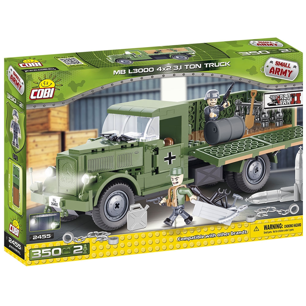 set de constructie cobi small army world war ii - camion mb l3000 3.1t
