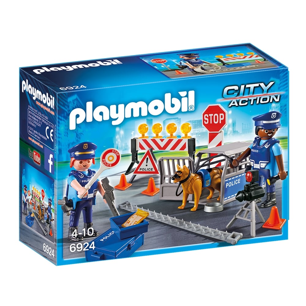 Set de constructie Playmobil City Action – Blocaj rutier al politiei (6924) noriel.ro imagine noua