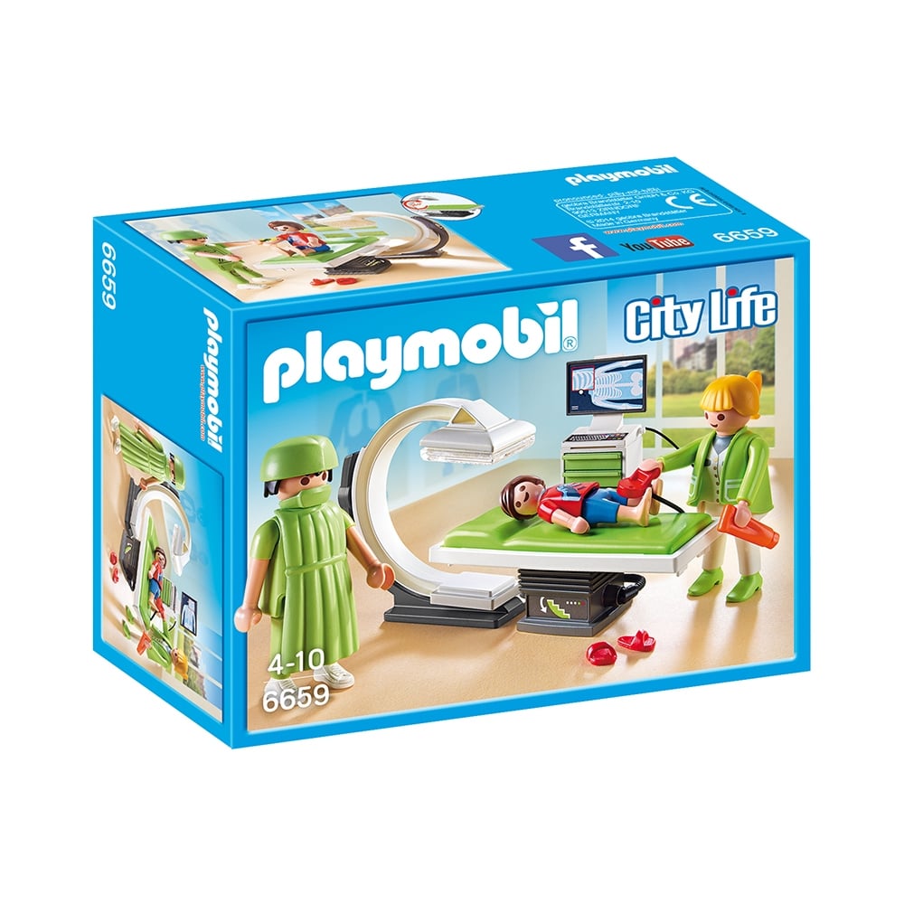 set de constructie playmobil city life - camera cu raze x (6659)
