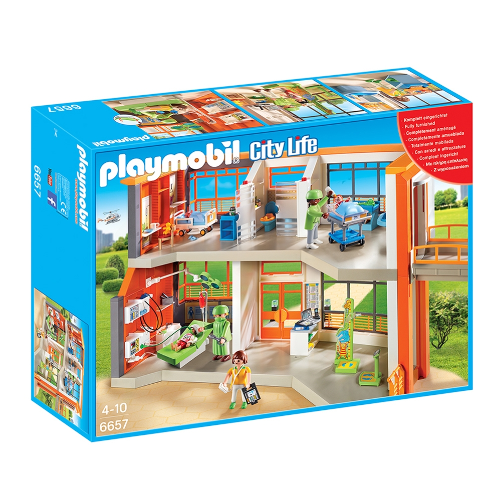 set de constructie playmobil city life - spital de copii echipat (6657)