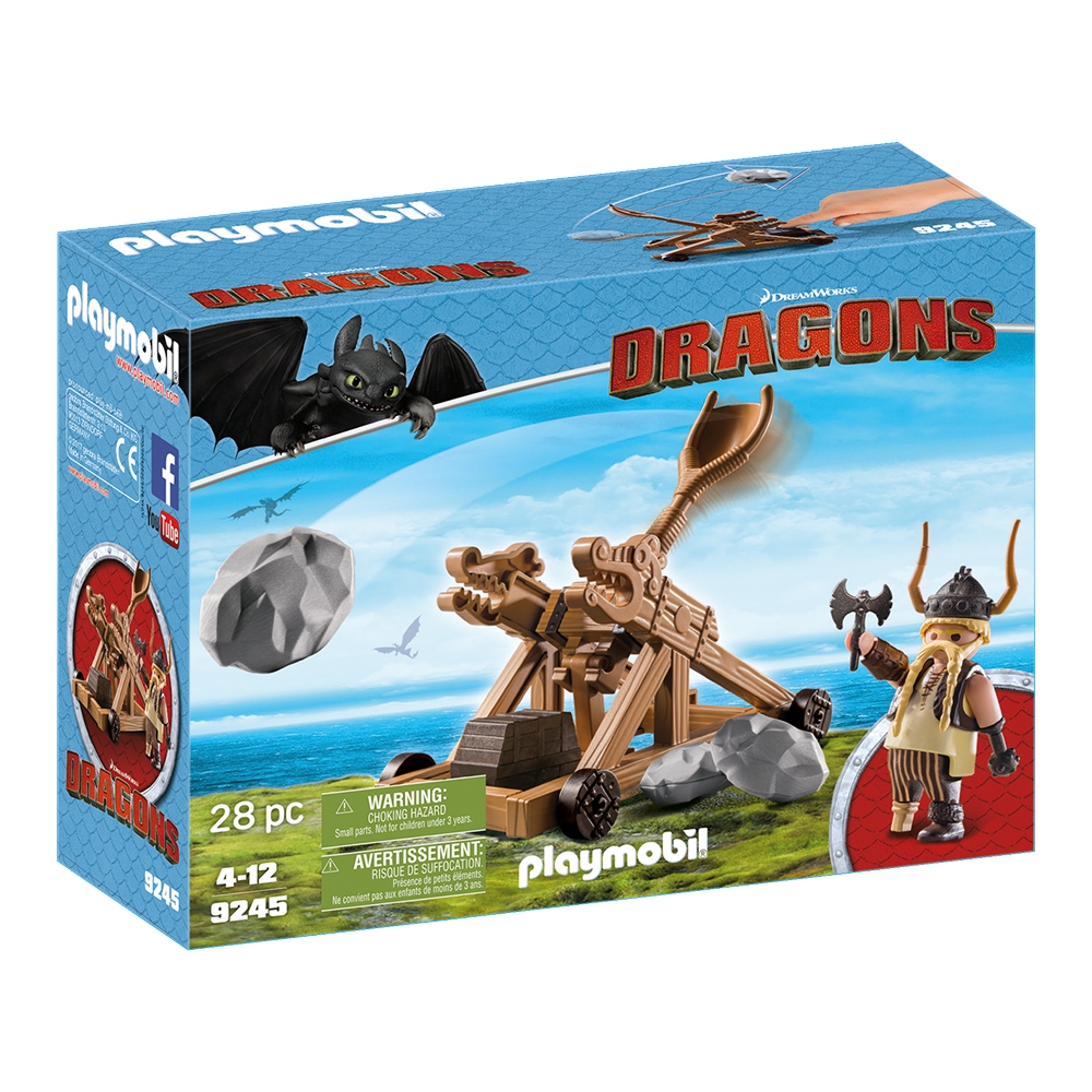 set de constructie playmobil dragons - gobber cu catapulta (9245)