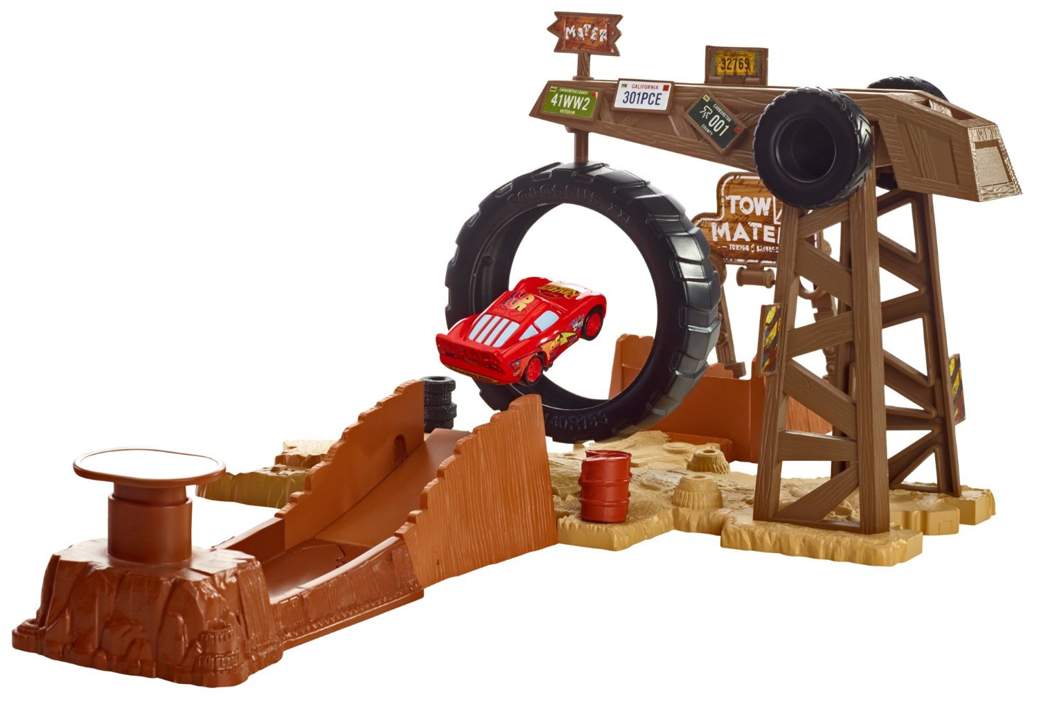 set de joaca cars mater's challenge - pista si masina