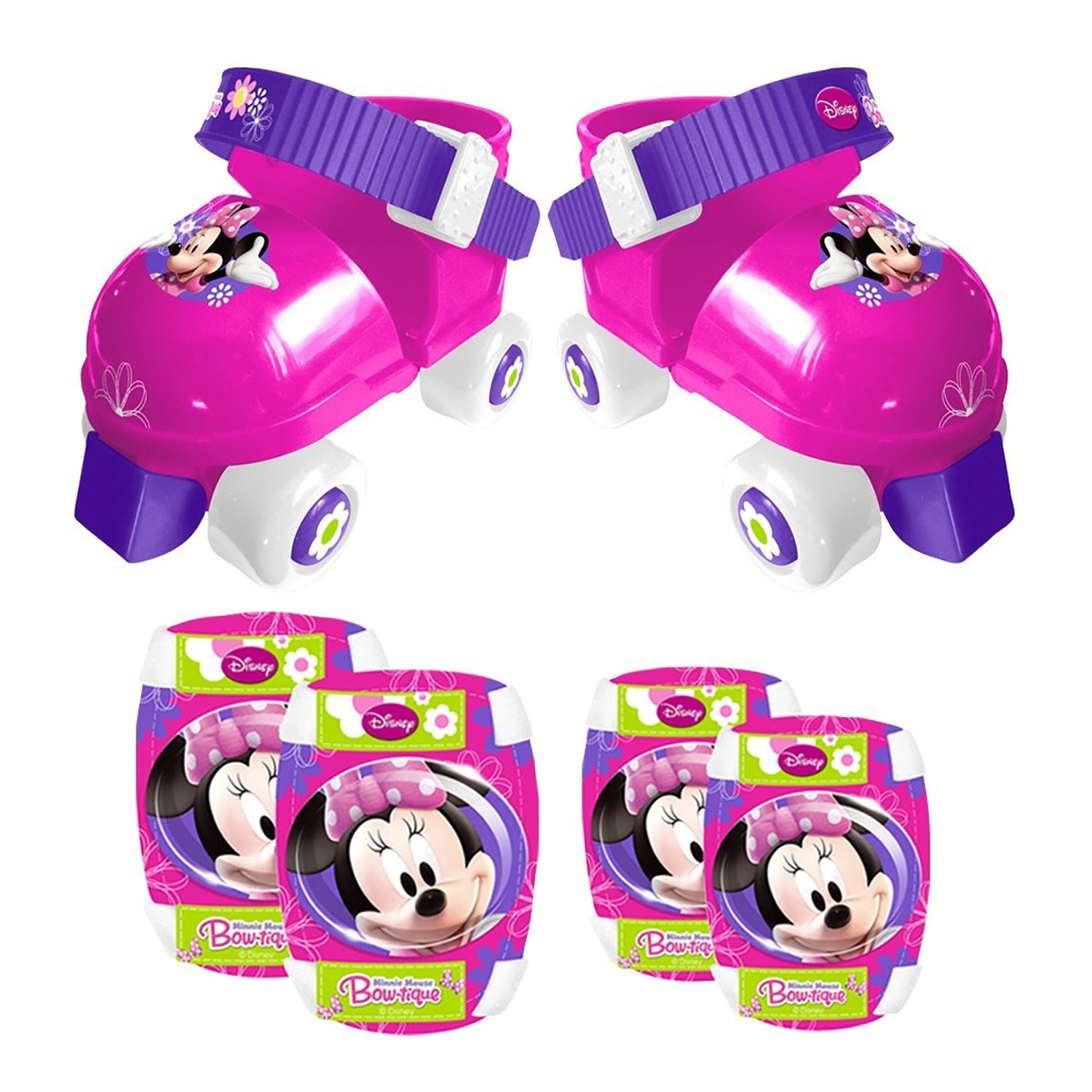 Set de protectie si role cu 4 roti minnie mouse, marime 23-27