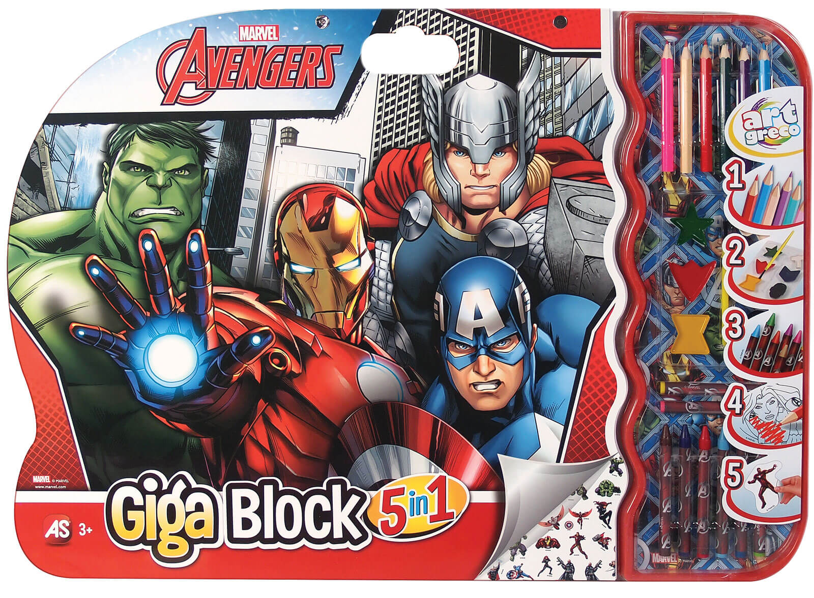 set desen cu accesorii 5 in 1 avengers