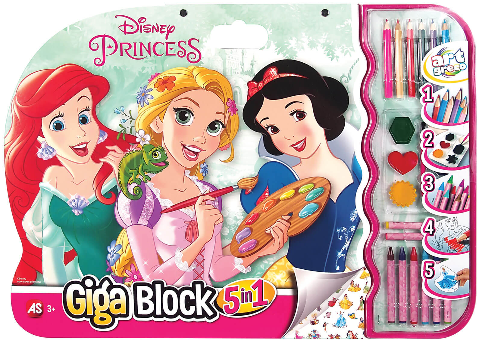 set desen cu accesorii 5 in 1 disney princess