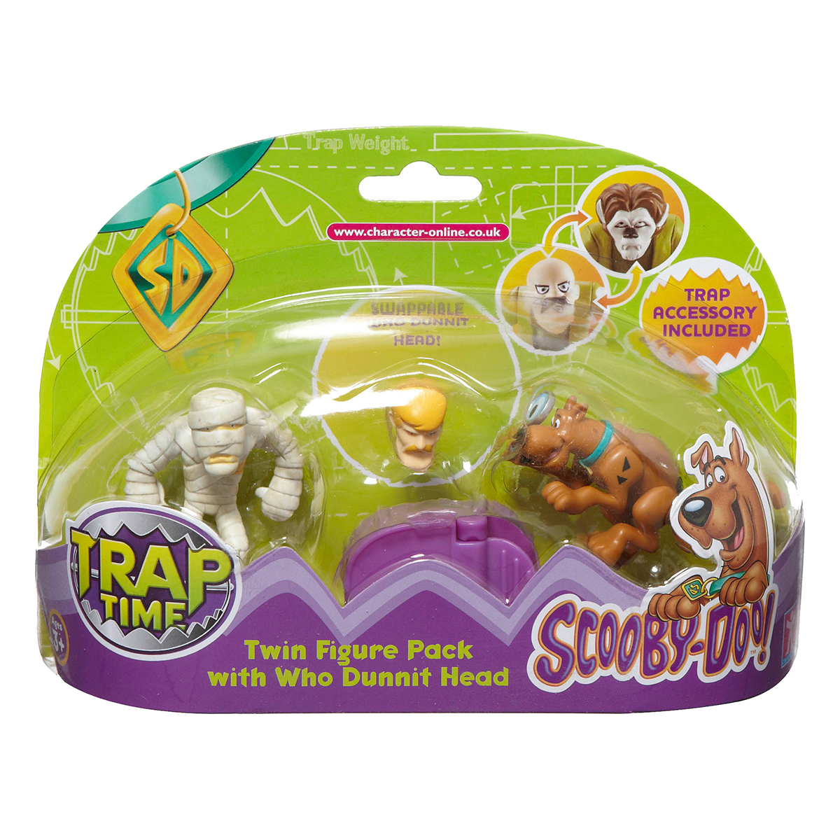 set doua figurine scooby-doo - trap time