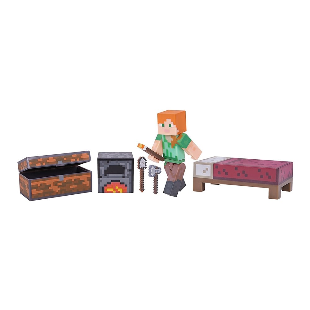 set figurina minecraft - alex survival