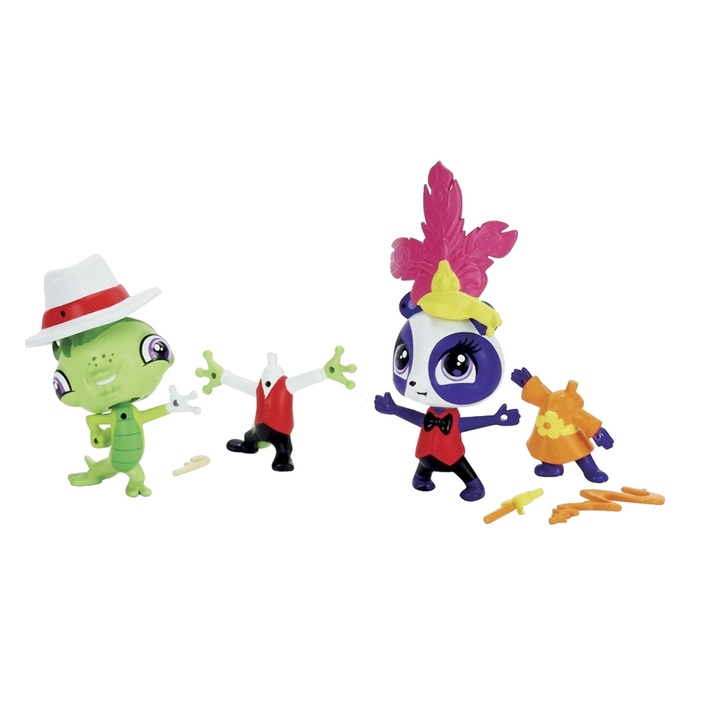 set figurine littlest pet shop - penny ling si vinnie terrio