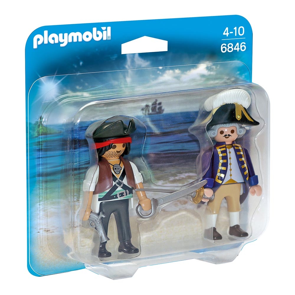 Set figurine Playmobil Pirates - Pirat si soldat (6846)