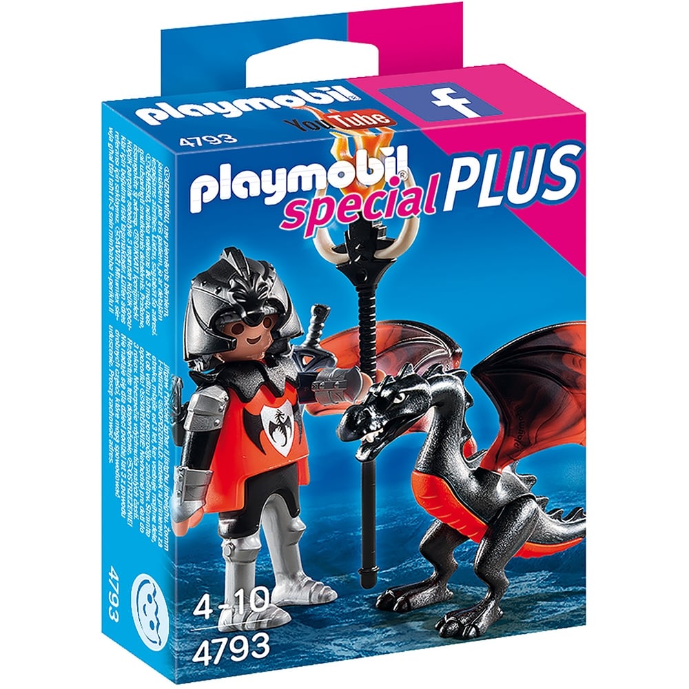 set figurine playmobil special plus - cavaler cu dragon (4793)