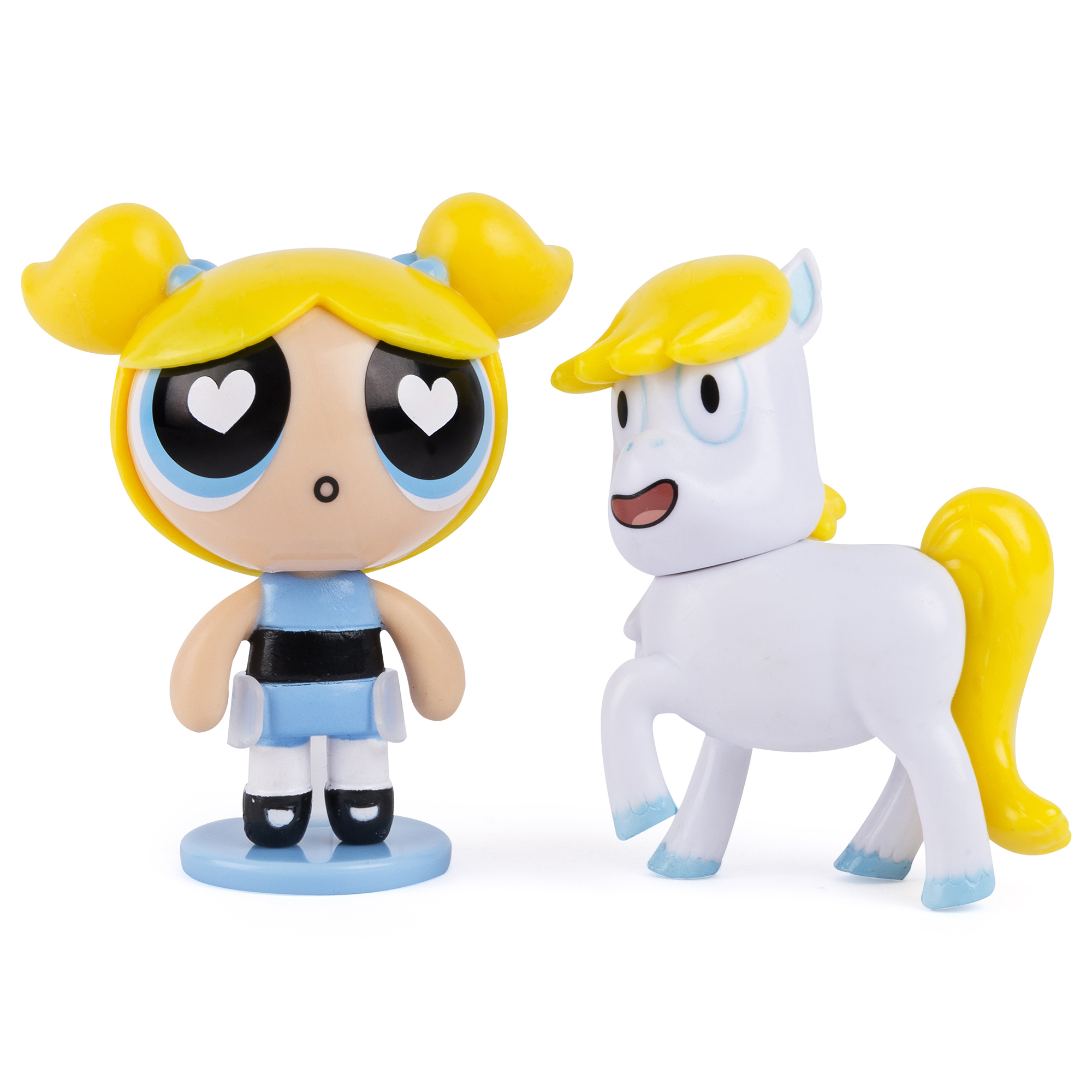 set figurine powerpuff girls bubbles si unicornul donny