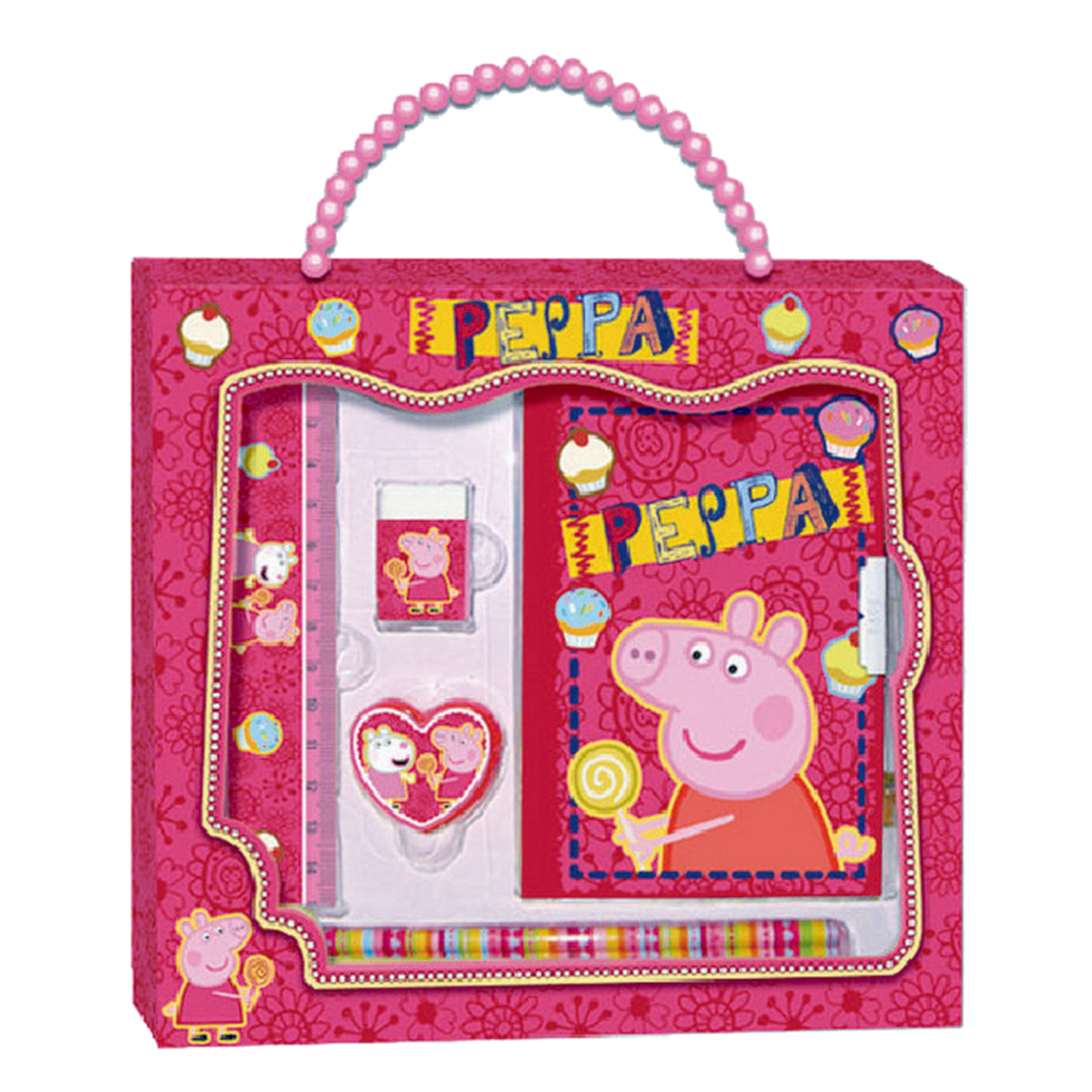 set jurnal si rechizite - peppa pig