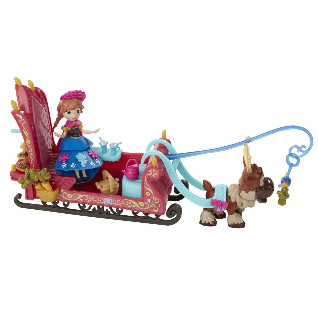 set tematic cu figurina disney frozen micul regat - sania annei