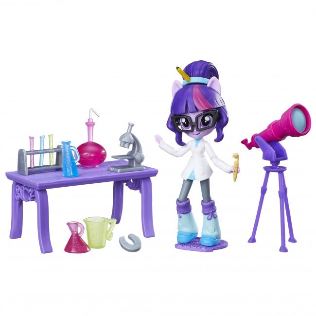 set tematic my little pony equestria girls minis - laboratorul de cercetare al lui twilight sparkle