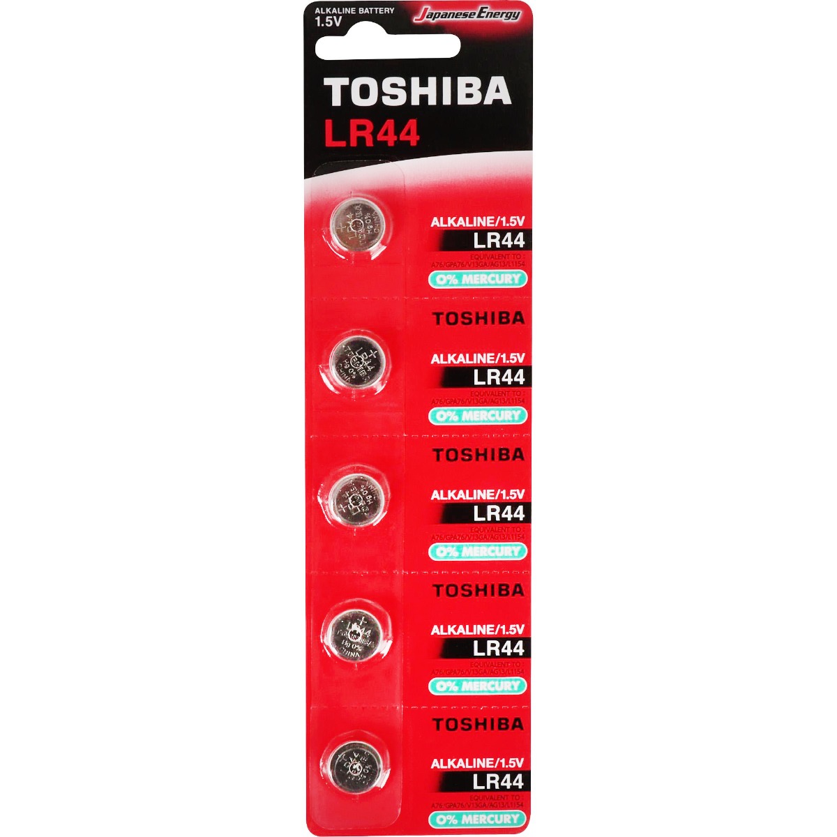 Set 5 baterii alcaline Toshiba, tip AG13/LR44 accesorii imagine 2022 protejamcopilaria.ro