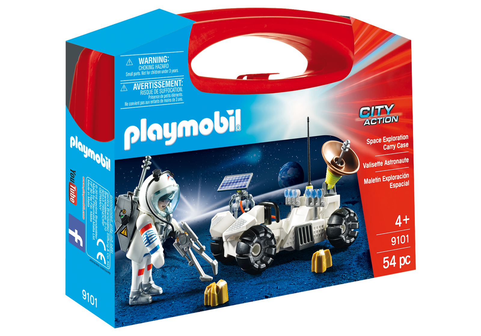 set constructie portabil playmobil city action - explorare spatiala (9101)