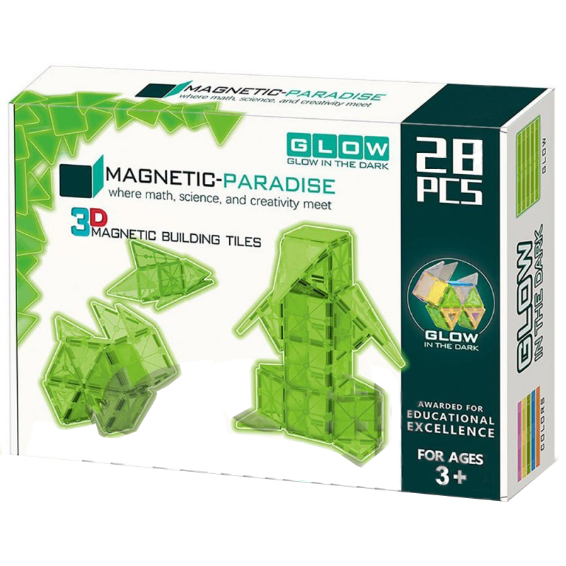 Set de constructie magical magnet-paradise 3d, 28 piese