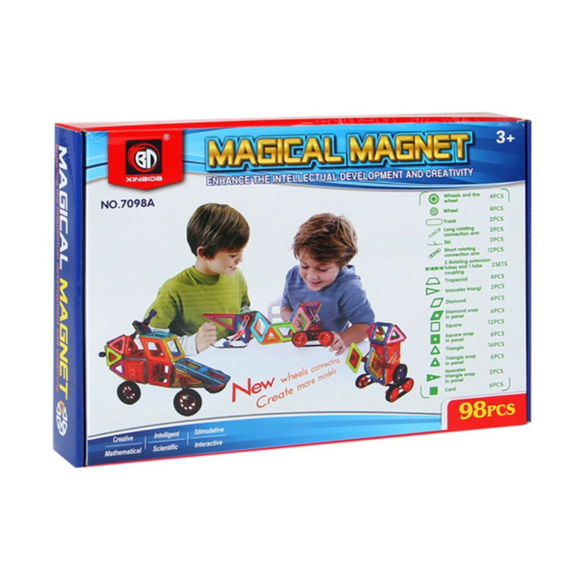 Set de constructie magical magnet, 98 piese