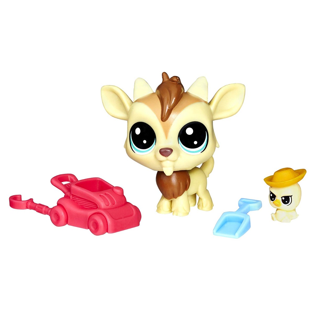 Set figurine Littlest Pet Shop Seria 2 - Quincy Goatee si Chickles Scrapper