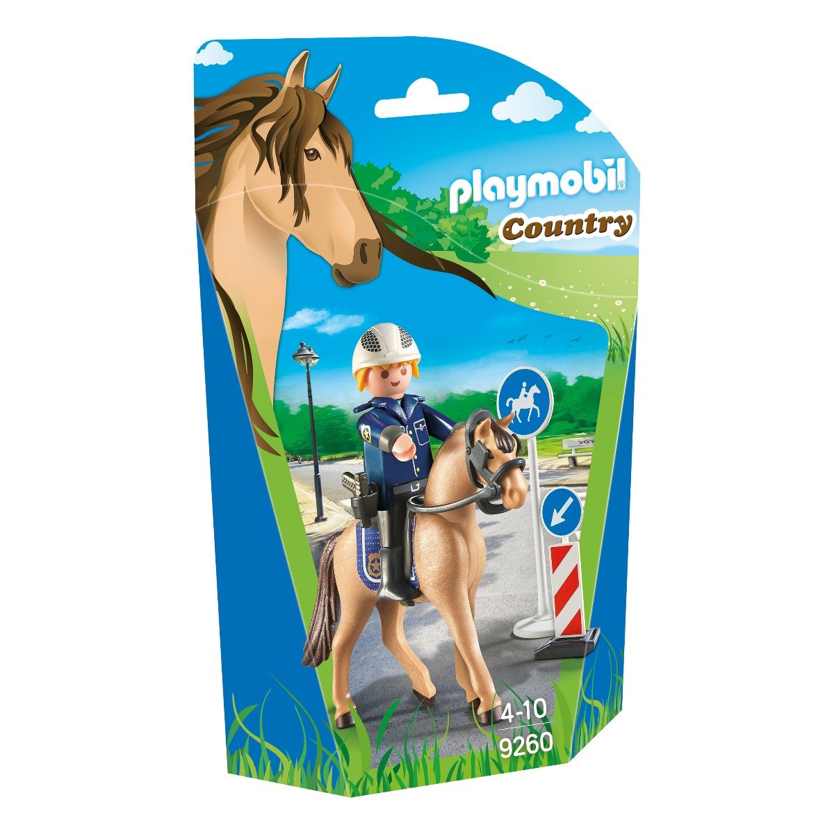 set figurine playmobil country - politist si calul sau (9260)
