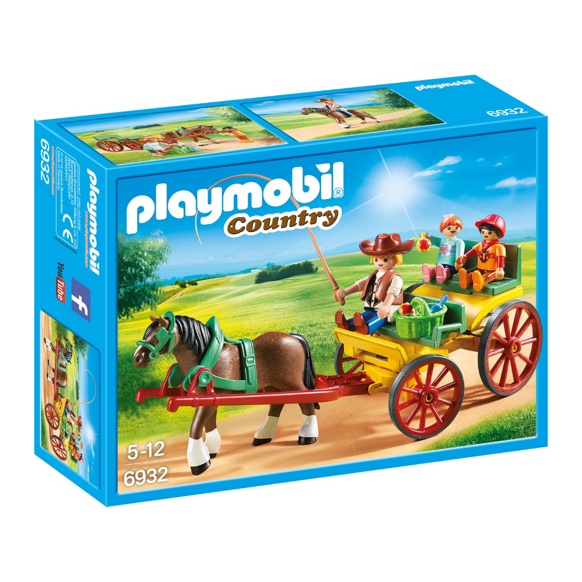 Set figurine Playmobil Country - Trasura cu cal (6932)