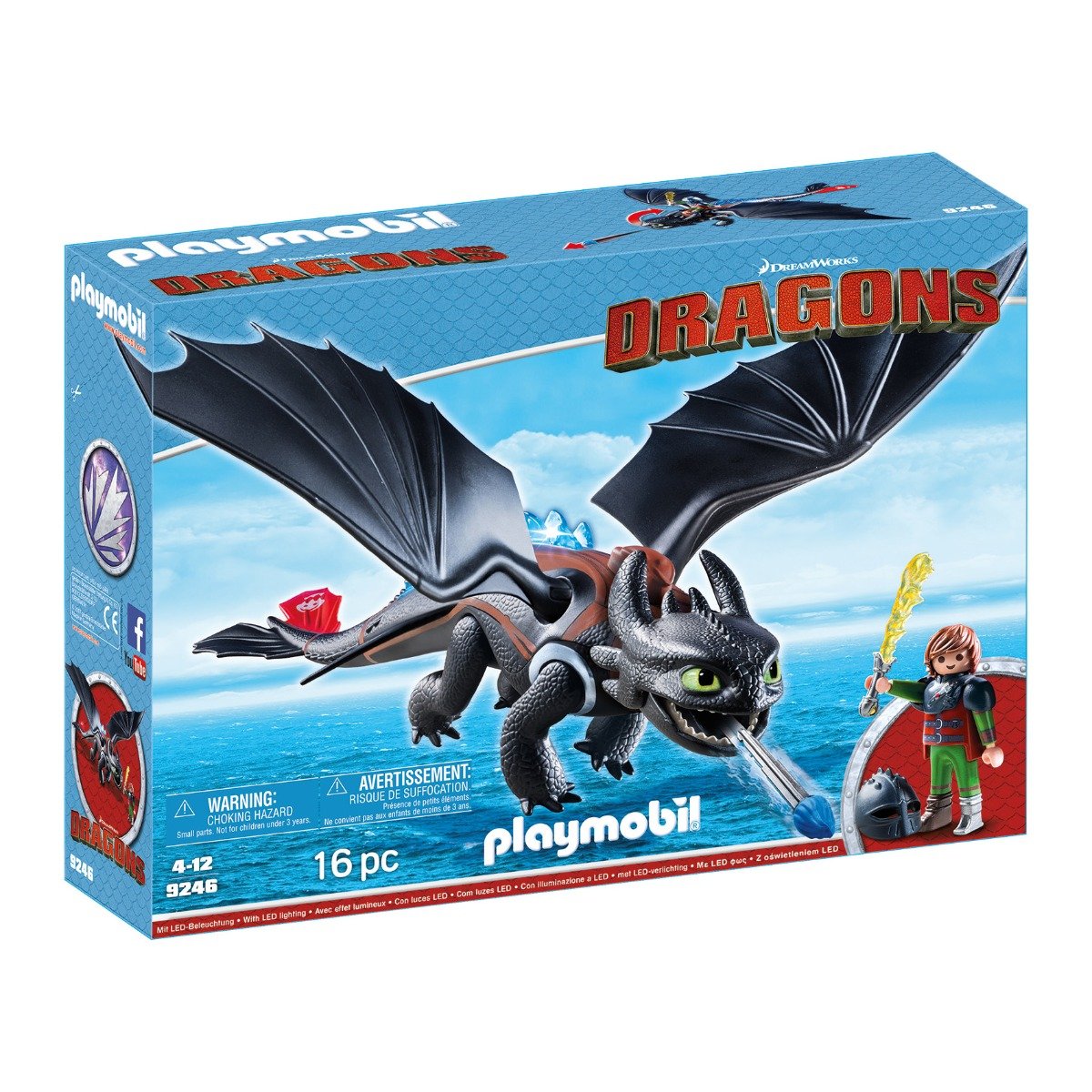 set figurine playmobil dragons - hiccup si toothless (9246)