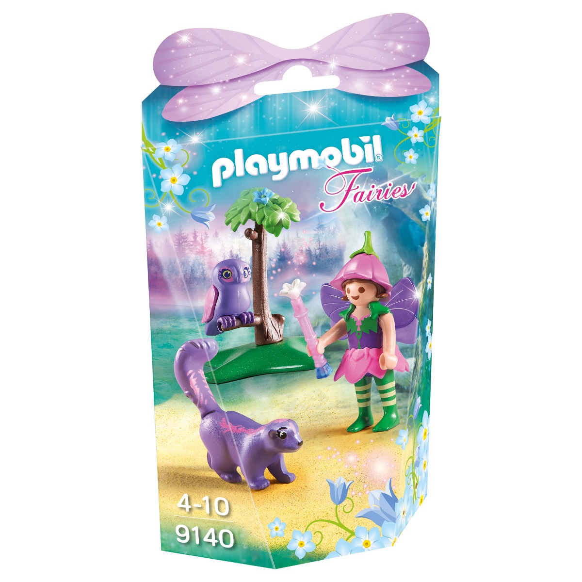 set figurine playmobil fairies - zana cu animale prietenoase (9140)