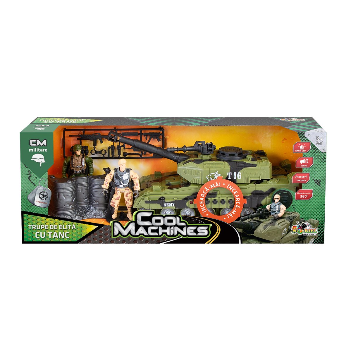 Set militar cu tanc si figurine Cool Machines Cool imagine noua responsabilitatesociala.ro