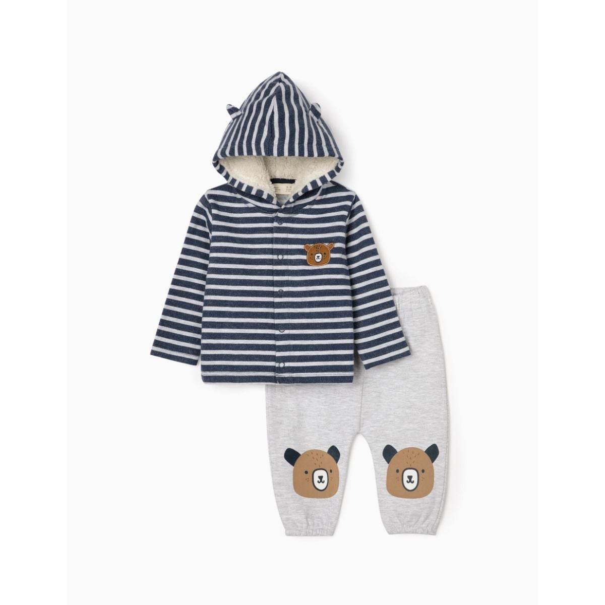 Set pantaloni sport si hanorac cu gluga, Zippy, Zy Newborn