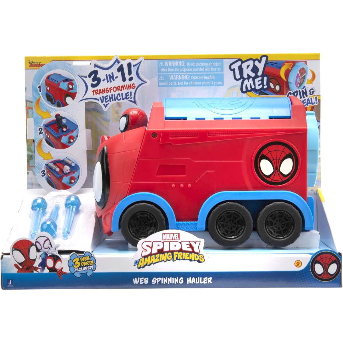 Vehicul transformabil 3in1, Spidey and His Amazing Friends, Web Spinner